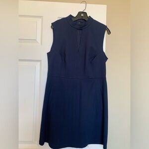 Elegant Navy Sleeveless Dress